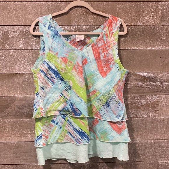 Click Colorful Linen Tank - Picture 6 of 6